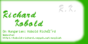 richard kobold business card